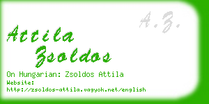 attila zsoldos business card